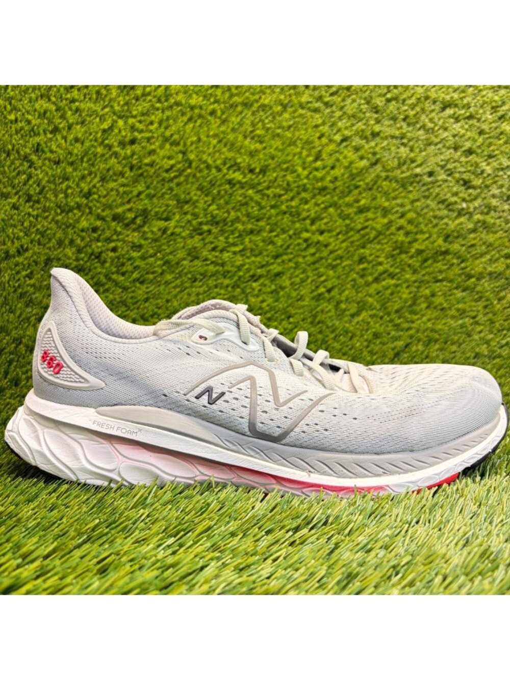 New Balance Fresh Foam X 860v13 Mens Size 11.5 Gray Red Running Shoes Sneakers